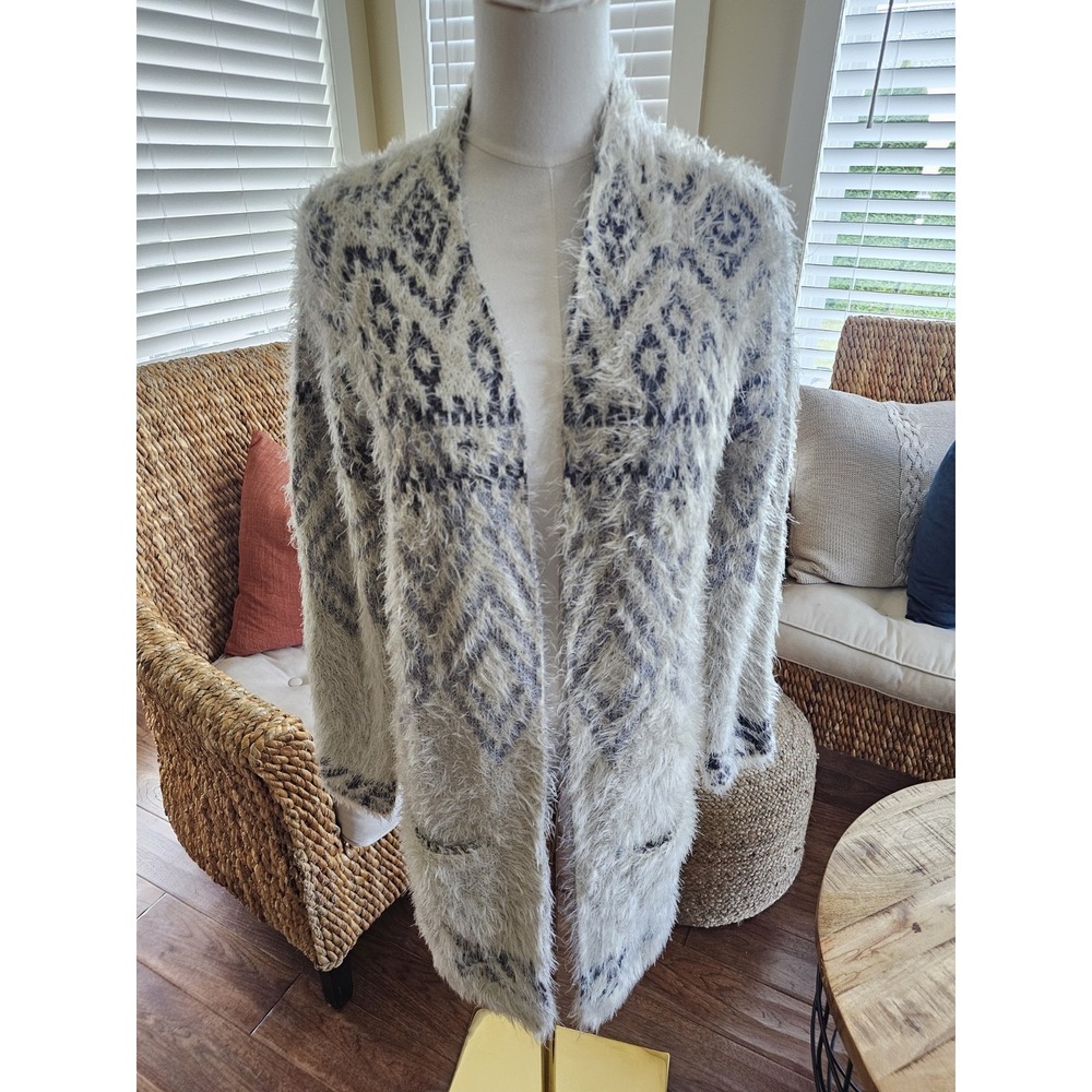 Eddie Bauer Aztec Cardigan Duster Women's Size M‎ Tribal Southwestern Cabin